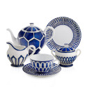 Чайный сервиз на 6 персон коллекции Bleus d'Ailleurs бренда Hermes