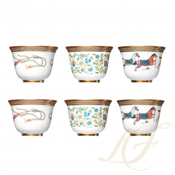 Набор из 6 чашек (№ 1 до № 3)  коллекции Cheval d'Orient бренда Hermes