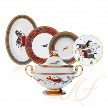 Столовый сервиз на 6 персон коллекции Cheval d'Orient бренда Hermes