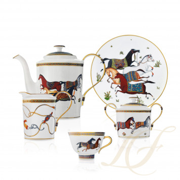 Чайный сервиз на 6 персон коллекции Cheval d'Orient бренда Hermes