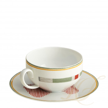 Чашка чайная с блюдцем 200мл коллекции Saut Hermès бренда Hermes