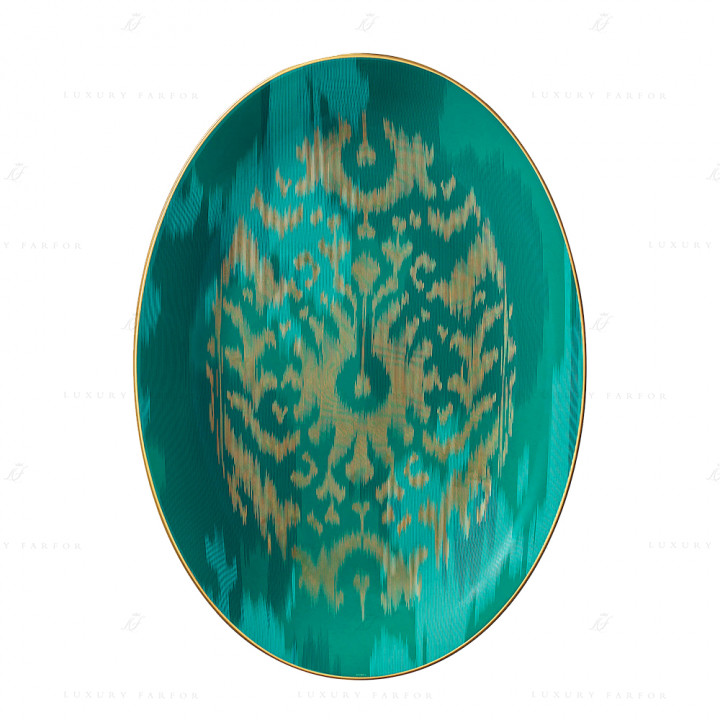 Блюдо овальное 46,5см коллекции Voyage en Ikat бренда Hermes