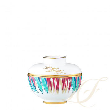 Чаша бульонная с крышкой 12см коллекции Voyage en Ikat бренда Hermes