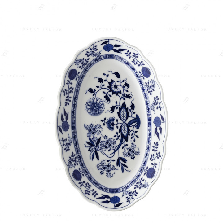 Блюдо овальное 38см коллекции Blau Zwiebelmuster бренда Hutschenreuther