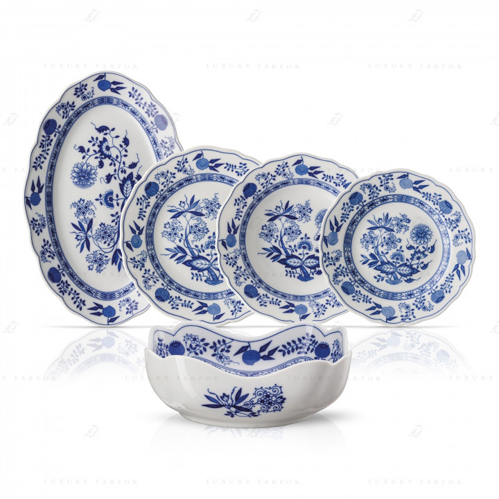 Столовый сервиз на 6 персон коллекции Blau Zwiebelmuster бренда Hutschenreuther