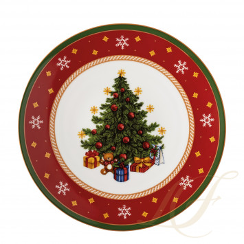 Тарелка тортовая на ножке 22см коллекции Happy Wintertime бренда Hutschenreuther