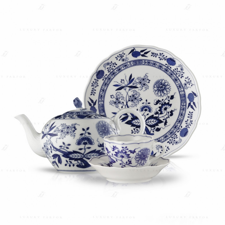 Столовый сервиз на 6 персон, 20 предметов коллекции Blau Zwiebelmuster бренда Hutschenreuther
