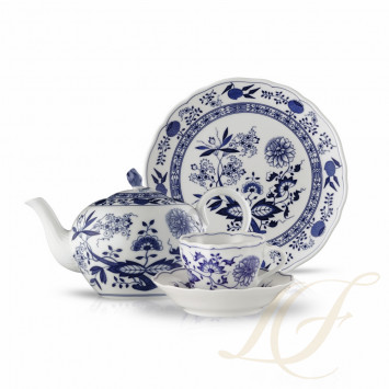 Столовый сервиз на 6 персон, 20 предметов коллекции Blau Zwiebelmuster бренда Hutschenreuther