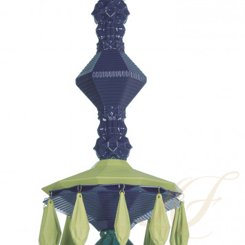 Люстра на 24 свечей (зеленый / синий / серый) 125 х 80см коллекции Belle de Nuit бренда Lladro