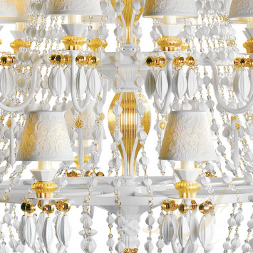 Люстра на 30 свечей (золотой / белый) 195 х 105см коллекции Winter Palace бренда Lladro