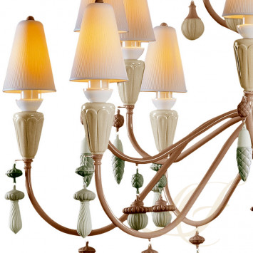 Люстра на 32 свечей (розовый / зеленый) 183 х 150см коллекции Ivy & Seed бренда Lladro