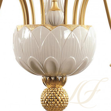 Люстра на 16 свечей (белый / золотой) 148 х 150см коллекции Ivy & Seed бренда Lladro