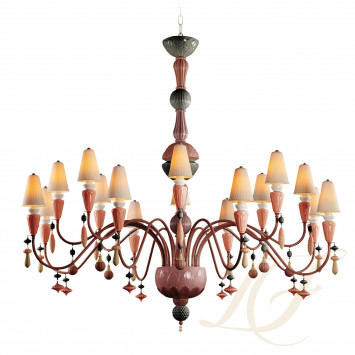 Люстра на 16 свечей (красный / коралловый) 148 х 150см коллекции Ivy & Seed бренда Lladro