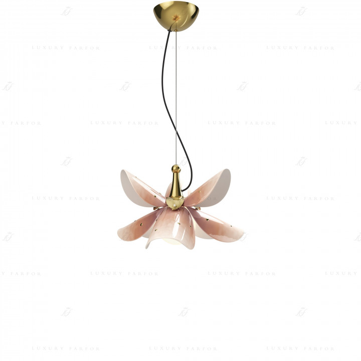 Подвесная лампа (Розовый / золотой) 7 х 5см коллекции Blossom бренда Lladro