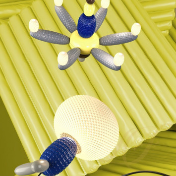 Люстра (Синий / серый / желтый) 80 х 96см коллекции Soft Blown бренда Lladro