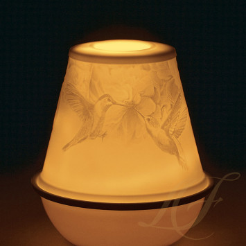 Подсвечник-литофан с перезаряжаемой светодиодной лампой 