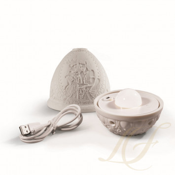 Подсвечник-литофан с перезаряжаемой светодиодной лампой 