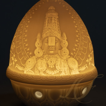 Подсвечник-литофан с перезаряжаемой светодиодной лампой 