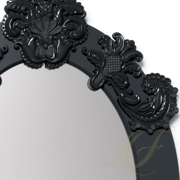 Зеркало овальное с рамкой (черный) 93 x 58см коллекции Mirrors (Лимитированная серия) бренда Lladro
