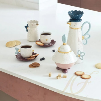 Сахарница (голубой / розовый / золотой) 21 х 17см коллекции Kawki бренда Lladro