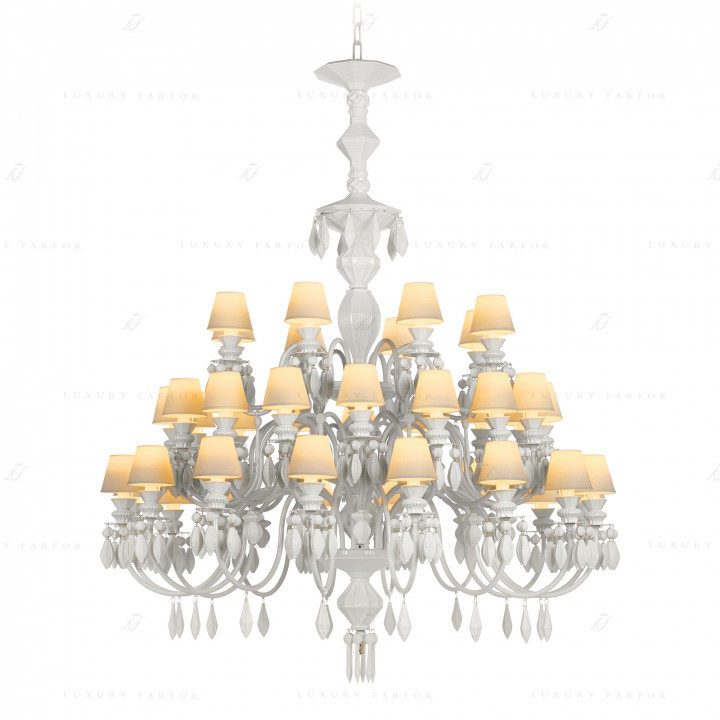 Люстра на 40 свечей (белый) 150 х 100см коллекции Belle de Nuit бренда Lladro