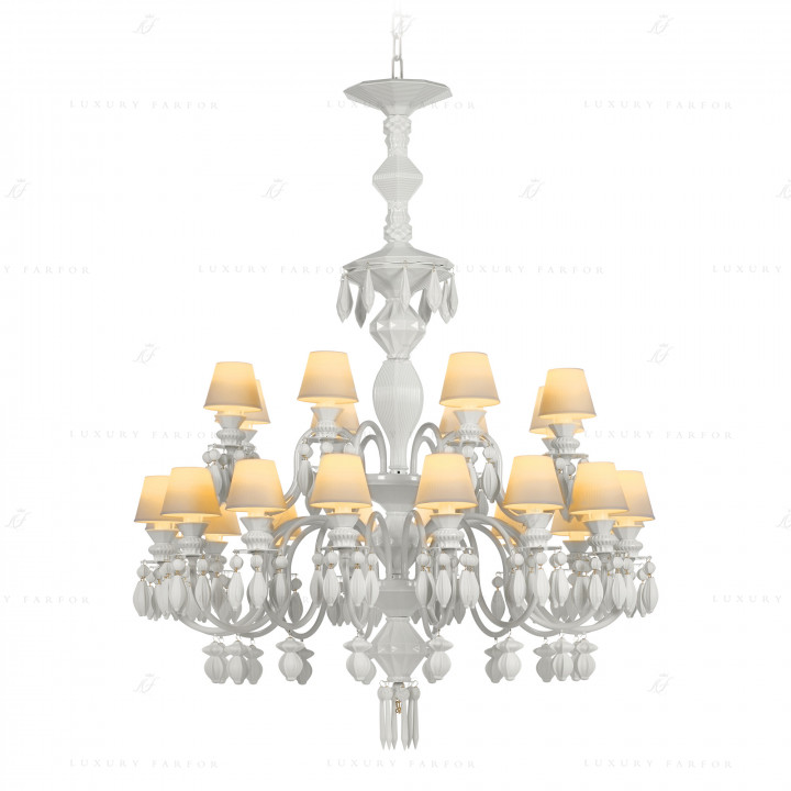 Люстра на 24 свечей (белый) 125 х 80см коллекции Belle de Nuit бренда Lladro