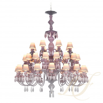 Люстра на 40 свечей (розовый / белый) 150 х 100см коллекции Belle de Nuit бренда Lladro