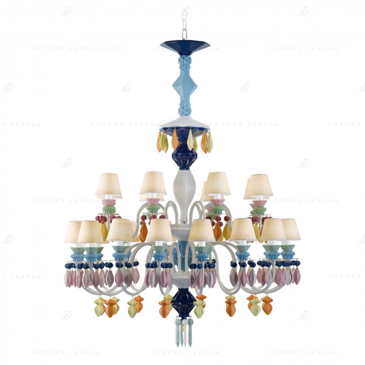 Люстра на 24 свечей (мултиколор) 125 х 80см коллекции Belle de Nuit бренда Lladro