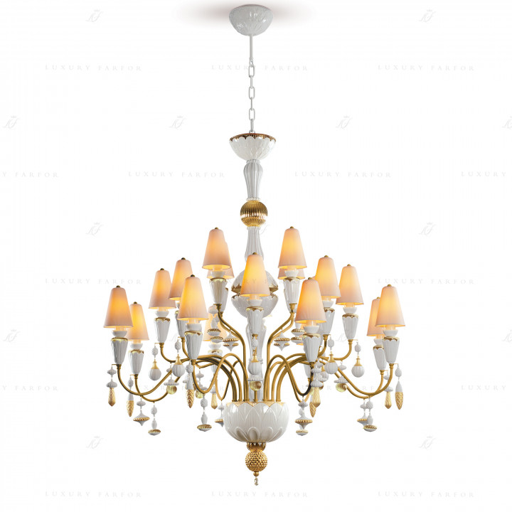 Люстра на 20 свечей (белый / золотой) 138 х 115см коллекции Ivy & Seed бренда Lladro