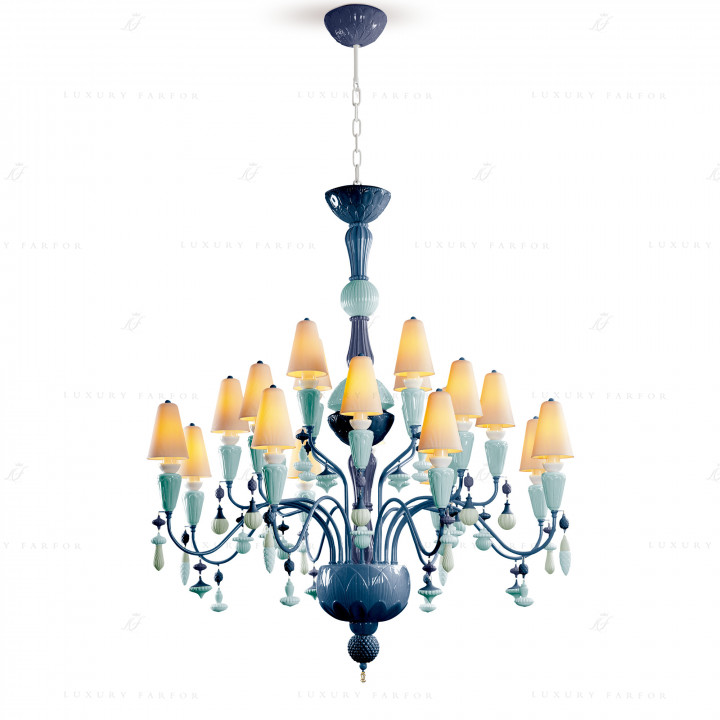 Люстра на 20 свечей (синий) 138 х 115см коллекции Ivy & Seed бренда Lladro