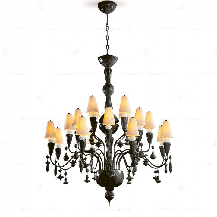Люстра на 20 свечей (черный) 138 х 115см коллекции Ivy & Seed бренда Lladro