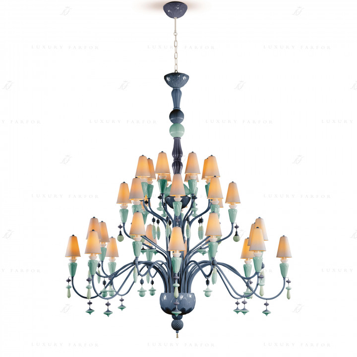 Люстра на 32 свечей (синий) 183 х 150см коллекции Ivy & Seed бренда Lladro