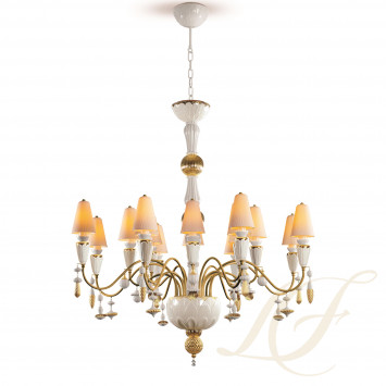 Люстра на 16 свечей (белый / золотой) 133 х 115см коллекции Ivy & Seed бренда Lladro