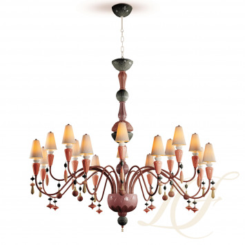 Люстра на 16 свечей (красный / коралловый) 148 х 150см коллекции Ivy & Seed бренда Lladro