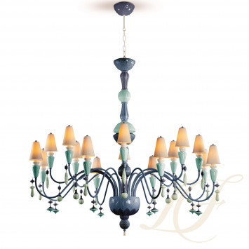 Люстра на 16 свечей (синий) 148 х 150см коллекции Ivy & Seed бренда Lladro