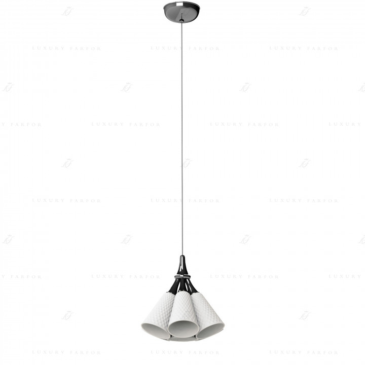 Подвесная лампа (белый / черный) 195 х 30см коллекции Jamz бренда Lladro