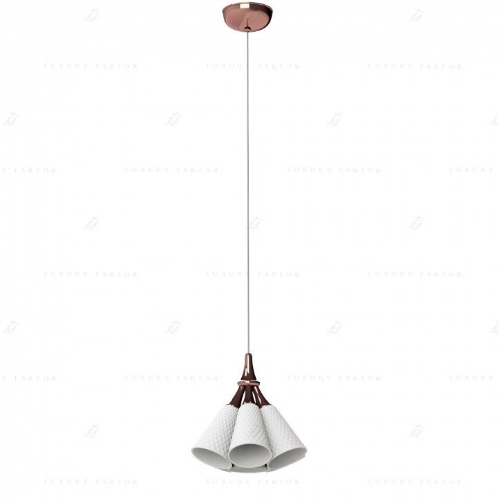 Подвесная лампа (медный / белый) 195 х 30см коллекции Jamz бренда Lladro