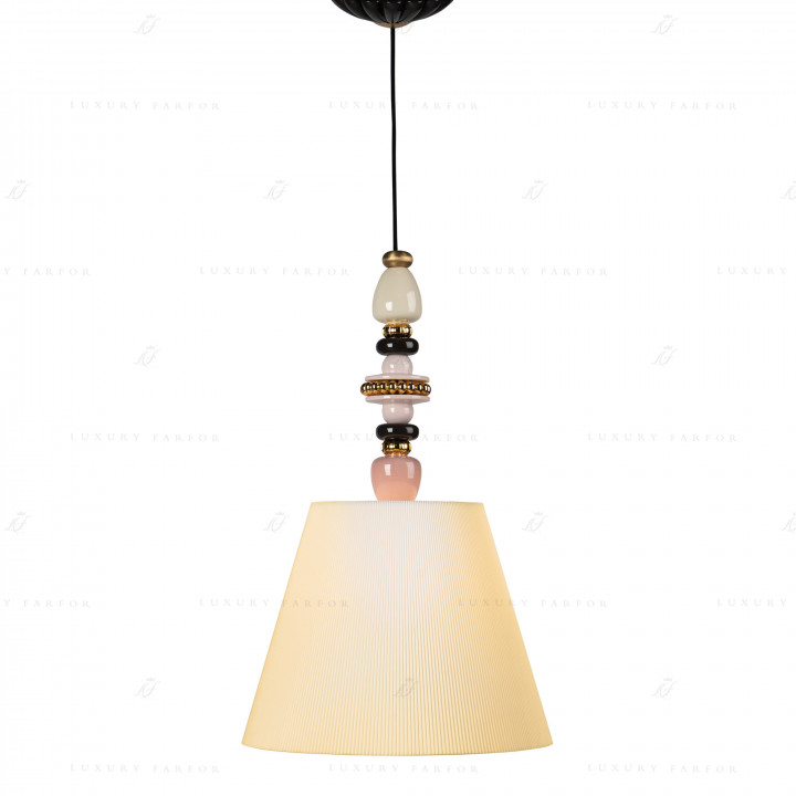Подвесная лампа (розовый / золотой) 170 х 45см коллекции Firefly бренда Lladro