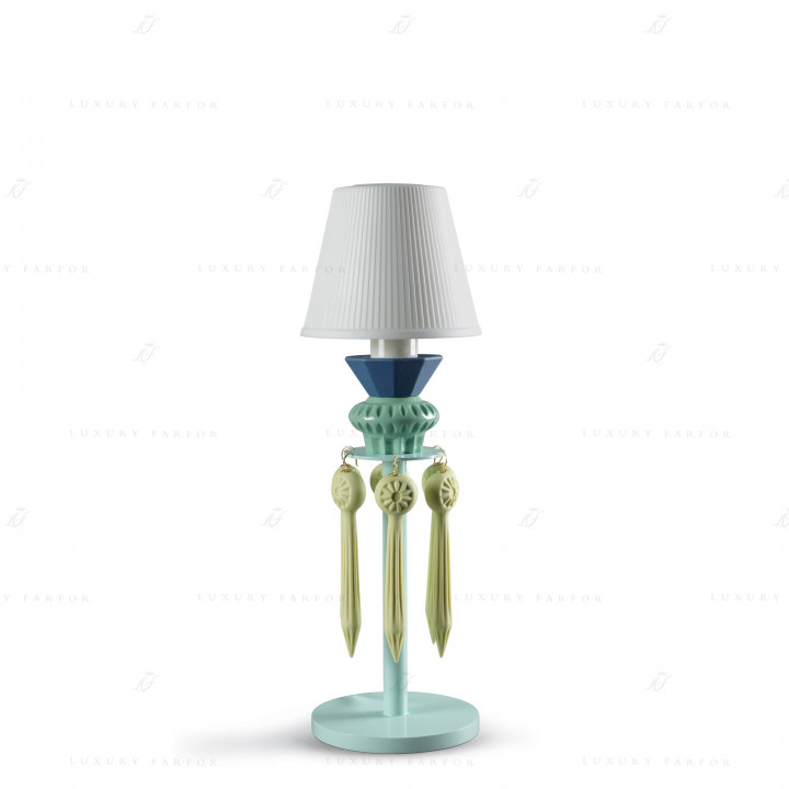 Лампа настольная (синий / зеленый / белый / светло-желтый) 28 х 9см коллекции Belle de Nuit бренда Lladro