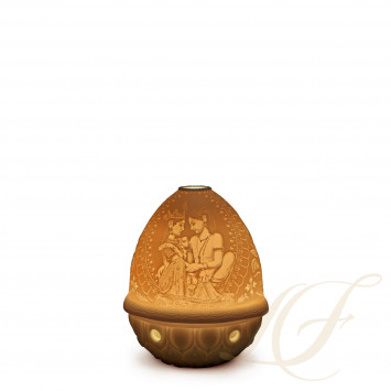 Подсвечник-литофан с перезаряжаемой светодиодной лампой 