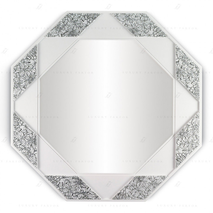 Зеркало восьмиугольное (белый / черный) 80 x 80см коллекции Mirrors бренда Lladro
