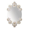 Зеркало овальное без рамки (белый / золотой) 92 x 53см коллекции Mirrors (Лимитированная серия) бренда Lladro
