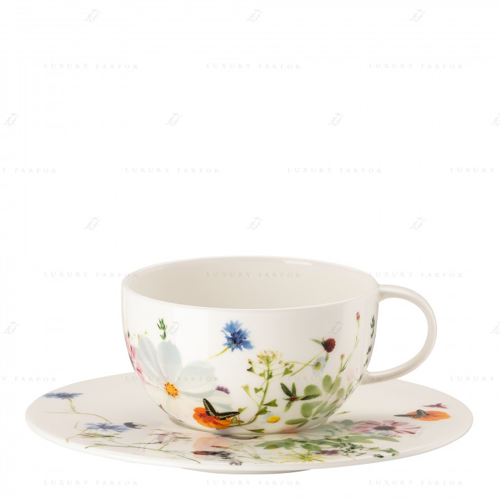 Чашка чайная с блюдцем 0,25л коллекции Brillance Grand Air бренда Rosenthal