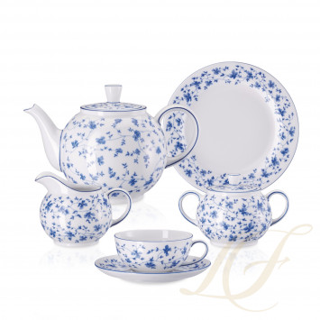 Чайный сервиз на 6 персон коллекции Form 1382 Blaublüten бренда Rosenthal