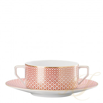 Чаша суповая с блюдцем 0,35л коллекции Francis Carreau Rouge бренда Rosenthal