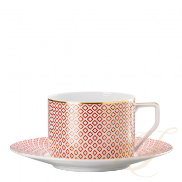 Чашка чайная с блюдцем 0,23л коллекции Francis Carreau Rouge бренда Rosenthal