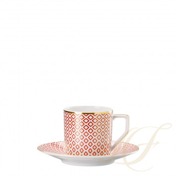 Чашка эспрессо с блюдцем 0,07л коллекции Francis Carreau Rouge бренда Rosenthal
