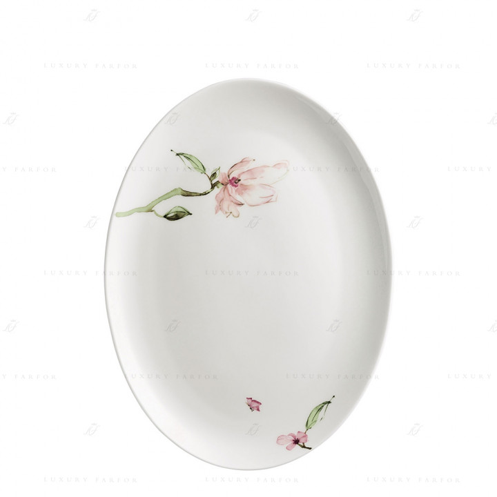 Блюдо овальное 35см коллекции Jade Magnolie бренда Rosenthal