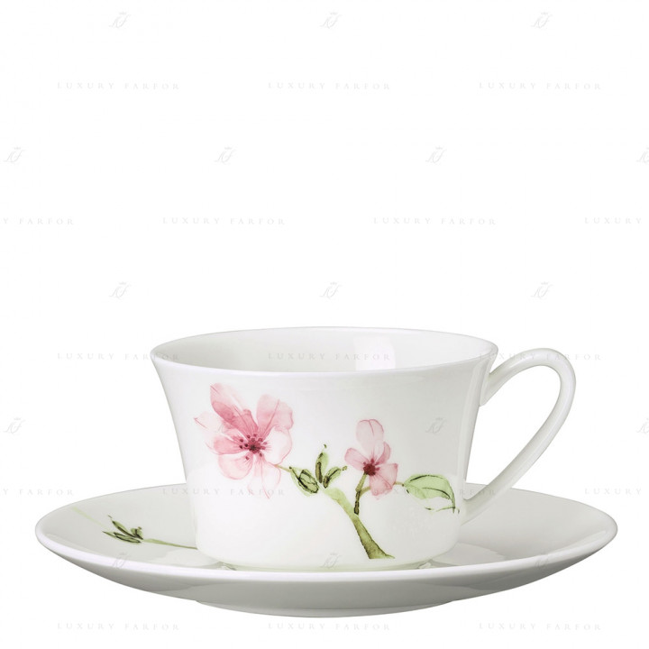 Чашка чайная с блюдцем 0,22л коллекции Jade Magnolie бренда Rosenthal