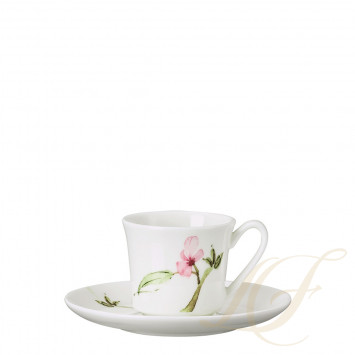 Чашка эспрессо с блюдцем 0,10л коллекции Jade Magnolie бренда Rosenthal
